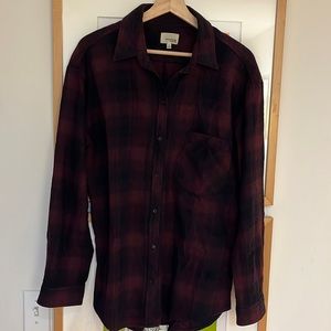 Aritzia flannel plaid shirt